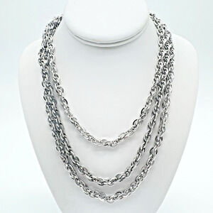 Vintage Napier Necklace Rope Chain Extra Long Opera Flapper Length 59"